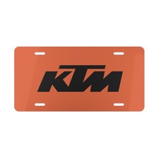 KTM Orange Vanity License Plate, Motoracing Man Cave Garage Art picture
