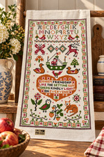Vintage Kay Dee Linen Tea Towel Lois Long 