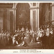 c1900s Paris France RPPC Napoleon I Coronation Painting Louvre Museum David A363 picture