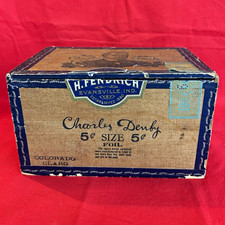 Charles Denby H. Fendrich 5¢ Size Cigar Box Foil Colorado Claro Evansville picture