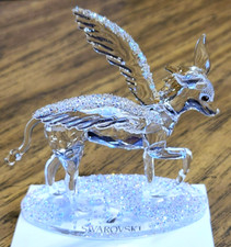 🪽 Swarovski Crystal *SIGNED* 2019 Winter Sparkle Mythical Grazelle Figurine NIB picture