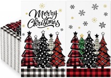 100 Pack Christmas Paper Napkins, Disposable Holiday 15.7
