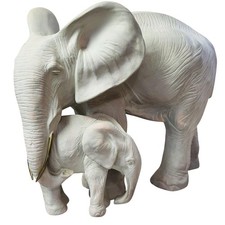Vintage Anne Jo Elephant Sculpture: Mother and Baby, Handmade Decor (15