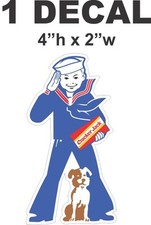 Vintage Style Cracker Jack Jacks Boy Man Vinyl Decal - Very Nice picture