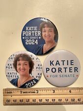 Katie Porter For Senate California Political Pinback Buttons SET Lot 2.25” picture