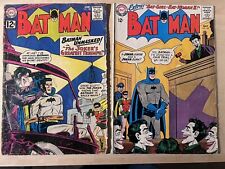 BATMAN #148 & 163 ( 1962 DC ) Fair 2.0 - Joker Appearances - See Pics picture