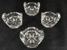 Glass Crystal Open Salts Set of 4 1.5