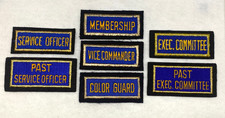 Vintage VFW Officer Patch 7 Lot Membership Vice Commander Exec Committee picture