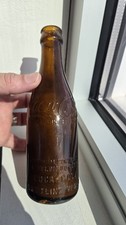 RARE Hartford City, IND - Amber Straight Side Coca-Cola Bottle picture