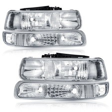 Headlights Assembly Compatible with 1999-2002 Chevy Silverado 1500 2500 1500H... picture