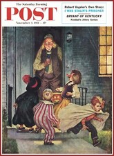 HALLOWEEN POSTER 1951 POST MAGAZINE COVER 11