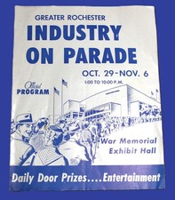 ROCHESTER NEW YORK INDUSTRY ON PARADE EXIBIT OFFICIAL PROGRAM BROCHURE 1955 picture