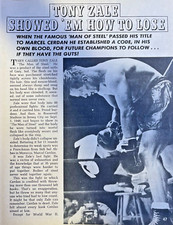 1969 Boxer Tony Zale illustrated picture