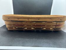 1995 Longaberger Woven Traditional Bread Basket 14 1/2” x 7 1/2” x 3 3/4” picture
