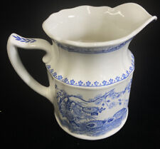 Antique Furnivals Quail Blue Pitcher 24 Oz 1913 Made In England Quail Stamp picture