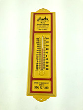 vtg enameled~metal advert thermometer- 12