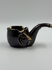 Vintage Napco Pipe-Shaped Small Ceramic Ashtray Made in Japan (6”x3”x3.5”) picture