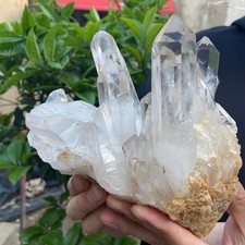 3.3lb Natural Clear White Quartz Crystal Cluster Rough Healing Specimen picture
