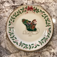 LENOX 1991 Annual Holiday Collector’s Plate 1st In Series In Near Mint Condition picture