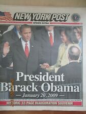 NEW YORK POST JAN. 20, 2009 -PRES BARACK OBAMA~HISTORIC 32-PG INAUGURATION PAPER picture