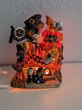 Spooky Hollow Porcelain Halloween Haunted House Station  Lighted picture