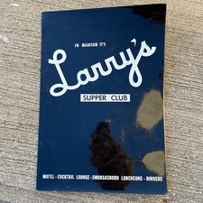 Vintage Larry's Supper Club Motel Menu Madison WI 12.5
