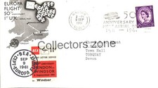 1961 BEA British European Airways Europa Flight Flown Cover picture