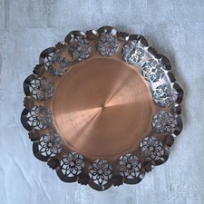 Vintage 9.5” Copper Tray Plate picture