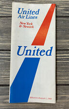 Vintage August 1 1969 United New York and Newark Time Table Brochure picture