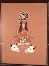 Kiowa Painting By Mopope ca. 1910  17.75