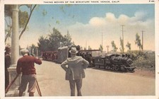 Venice California Taking Movies of the Mini Train Vintage Postcard AA117562 picture