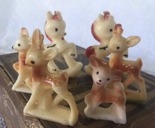 Vintage Christmas Gurley Candles Deer Rudolph Red Nose Reindeer Rocking Horse picture