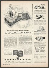 WEBSTER ELECTRIC ''TELETALK'' Intercommunication System-1952 Vintage Print Ad picture