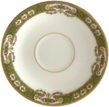 Vintage Limoges tea saucer antique French gold rim porcelain gorgeous excellent picture