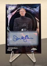 General Hux 2026 Topps Chrome Star Wars Domhnall Gleeson Auto Black 10/10 picture