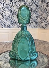 STUNNING Deco Bohemian Malachite Decanter Perfume Decorative Heinrich Hoffman MT picture