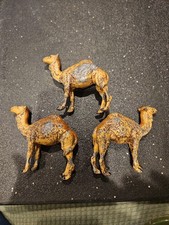 Three Vintage Lead Creche Camels Germany picture