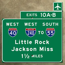 Tennessee interstate 40 240 55 Little Rock Jackson highway marker road sign 16