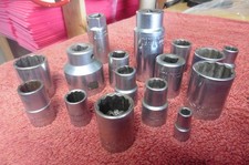 lot of 16 vtg Wards Power powr Kraft Sockets 1/2