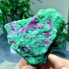 469G Natural green Ruby zoisite (anylite) crystal Chakra Healing Energy picture