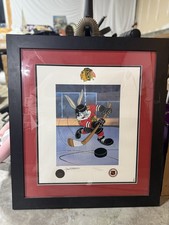 1996 Bugs Bunny Blackhawks Signed Artist Proof AP 17/37 picture