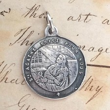 St Agatha  - Sterling Silver Antique Replica picture