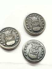 Vtg 1940's US Air Force Cuff Links Button 13Star Made In Waterbury, Ct Scoville picture