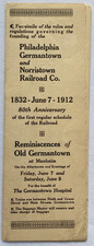 1912 Philadelphia Germantown Norristown Railroad 80th Anniversary Brochure picture
