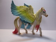 Schleich 2017 Bayala Fantasy White Pastel Glitter Pegasus Unicorn Figure Retired picture