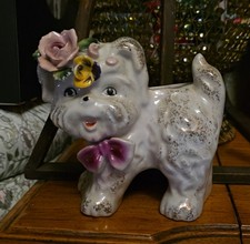Vintage Ceramic Puppy Planter picture
