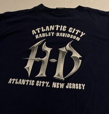 Vintage Harley Davidson Motorcycles Atlantic City NJ 2005 T-Shirt LARGE Biker  picture