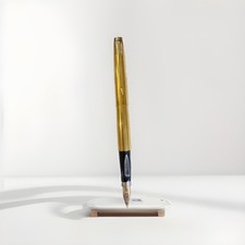  Vintage 60s Parker 75 Insignia Cisele USA 14K Gold Nib Gold Filled Fountain Pen picture