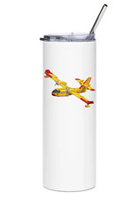 Canadair CL-415 Stainless Steel Water Tumbler with straw - 20oz. picture