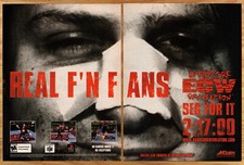 ECW Hardcore Revolution Acclaim Real Fan 2 Page Video Game Print Ad Poster 2000 picture